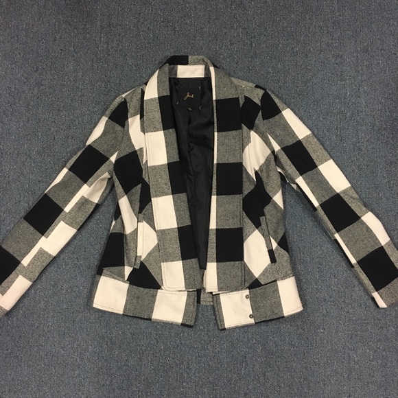 Jackets & Blazers - Checkered Structured Jacket